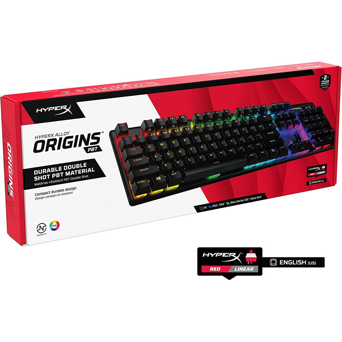 HyperX Alloy Origins PBT HX Red - Mechanical Gaming Keyboard HyperX Alloy Origins PBT HX Red - Mechanical Gaming Keyboard